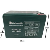 5995e129-517c-4456-96a0-5aa5618e9f2c Azimuth 12V 14Ah Elektrikli Bisiklet Aküsü