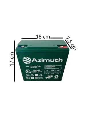 Azimuth 12v 24 Ah Amper Elektrikli Bisiklet Aküsü 5Lİ Set ÖLÇÜLÜ Azimuth 12V 24Ah Elektrikli Bisiklet Aküsü 5'li Set