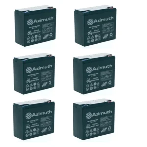 Azimuth 12V 24Ah Elektrikli Bisiklet Aküsü 6'lı Set