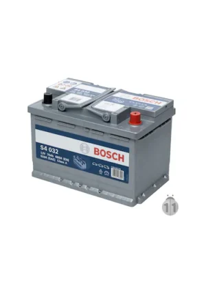 Bosch 12V 74 Ah 680 En (Standart 72 Amper Ebatında) 507492291 Akü Bosch S4 032 12V 74Ah 680A (EN) Akü