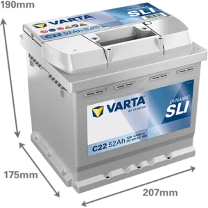 C22 ÖLÇÜLÜ Varta Blue Dynamic C22 12 V 52 Ah 470 A(En) Akü