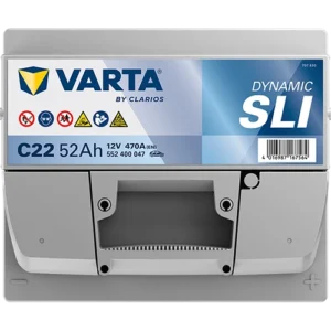 C22 ÜST Varta Blue Dynamic C22 12 V 52 Ah 470 A(En) Akü