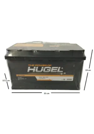 Hugel Akü 12 V 100 Ah Amper 860 A En ÖLÇÜLÜ Hugel 12V 100Ah 860A (EN) İnci Akü Üretimi Akü