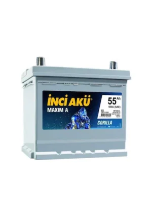 İnci Maxım A 12V 55Ah 430A (EN) Dik Ters Kutup