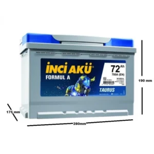İnci 12V 72Ah 700A (EN) Akü