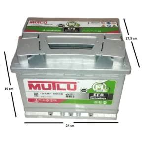 MUTLU 60 EFB ÖLÇÜLÜ Mutlu EFB 12V 60Ah 640A (EN) Akü