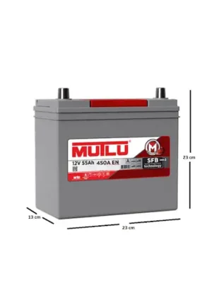 Mutlu 12 V 55 Ah Amper 450 A En Sfb Seri 3 Akü - 2025 ÖLÇÜLÜ1 Mutlu 12V 55Ah 450A (EN) Dik Kutup Akü