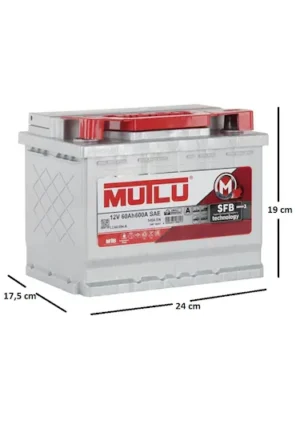 Mutlu Akü 12 V 60 Ah 600 Sae 540 A En ÖLÇÜLÜ Mutlu 12V 60Ah 540A (EN) Akü