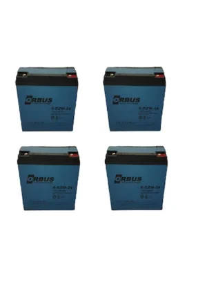 Orbus 12v 24 Ah Elektrikli Bisiklet Aküsü 4lü Set Orbus 12V 24Ah Elektrikli Bisiklet Aküsü 4'lü Set