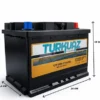 Turkuaz 12 V 60 Ah 510 A Akü ÖLÇÜLÜ Turkuaz 12V 60Ah 490A (EN) Yiğit Akü Üretimi Akü