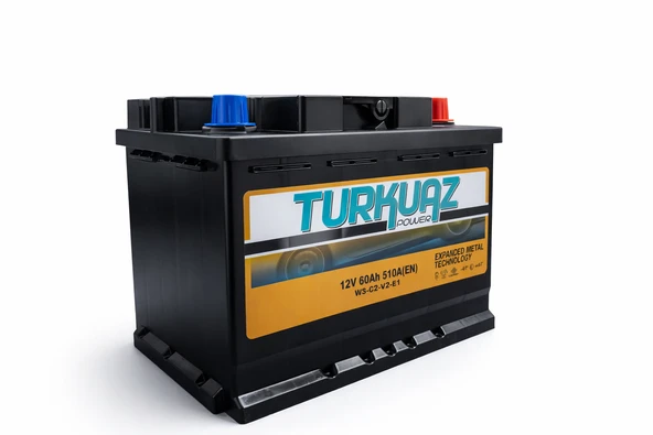 Turkuaz 12V 60Ah 490A (EN) Yiğit Akü Üretimi Akü - İzmir Varta Akü