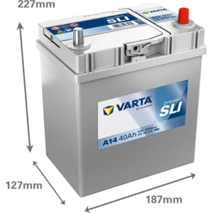 Varta Blue Dynamic A14 İnce Kutup 12 V 40 Ah 330 A(En) Akü ÖLÇÜLÜ Varta Blue Dynamic A14 12V 40Ah 330A (EN) İnce Kutup Akü