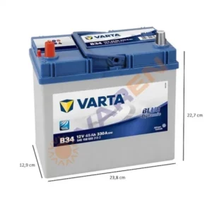 Varta Blue Dynamic B34 Ters Kutup 12V 45Ah 330A (EN) Akü