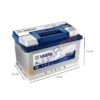 Varta Blue Dynamic D54 Start-Stop Efb 12 V 65 Ah 650 A(En) Akü ÖLÇÜLÜ Varta Blue Dynamic EFB D54 12V 65Ah 650A (EN) Akü