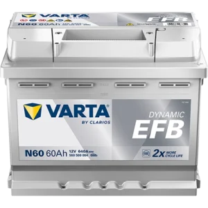 Varta Blue Dynamic N60 Start-Stop EFB 12 V 60 Ah 640 A Akü - Resim 2 Varta Blue Dynamic EFB N60 12V 60Ah 640A (EN) Akü
