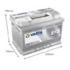 Varta Blue Dynamic N70 Start-Stop EFB 12 V 70 Ah 760 CCA Akü - 2025 ÖLÇÜLÜ Varta Blue Dynamic EFB N70 12V 70Ah 760A (EN) Akü