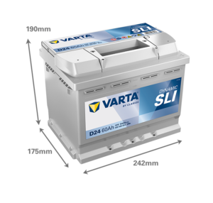 Varta D24 60Ah 540A 12V Blue Dynamic ölçülü yeni Varta Blue Dynamıc D24 12V 60Ah 540A (EN) Akü