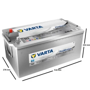 Varta N2 12 V 200ah 1050 CCA Akü ÖLÇÜLÜ Varta Promotive SLI N2 12V 200Ah 1050A (EN) Akü