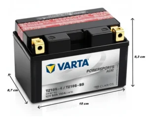 Varta Powersports AGM TTZ10S-BS 12 V 8 Ah 150 CCA Motosiklet Aküsü ÖLÇÜLÜ Varta Powersports AGM TTZ10S-BS 12V 8Ah 150A Motosiklet Aküsü