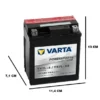 Varta Powersports AGM YTX7L-BS 12 V 6 Ah Motosiklet Aküsü ÖLÇÜLÜ Varta Powersports AGM YTX7L-BS 12V 6Ah Motosiklet Aküsü