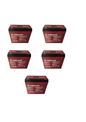 Yiğit 12v 24 Ah Jel Motorsiklet Akü 5'li Set Yiğit 12V 24Ah Elektrikli Bisiklet Aküsü 5'li Set