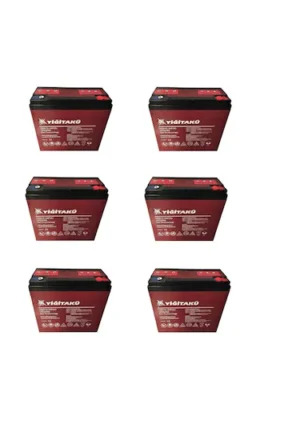 Yiğit 12v 24 Ah Jel Motorsiklet Akü 6'lı Set Yiğit 12V 24Ah Elektrikli Bisiklet Aküsü 6'lı Set