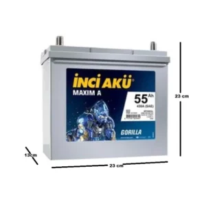 İnci Maxım A 12V 55Ah 430A (EN) Dik Ters Kutup