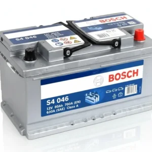 Bosch S4 046 12V 80Ah Akü Bosch S4 046 12V 80Ah 700A (EN) Basık Tip Akü