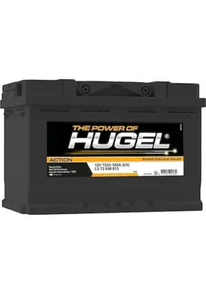 Hugel (İNCİ AKÜ ÜRETİMİ) Akü 12 V 72 Ah Amper 580 A(En) Hugel 12V 72Ah 590A (EN) İnci Akü Üretimi Akü