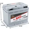 AKO Prestige 12 V 60 Ah 600 A (EN) EFB Start-Stop Akü ÖLÜLÜ 4080 AKO Prestige (PETLAS ÜRETİMİ) 12 V 60 Ah 600 A (EN) EFB Start-Stop Akü