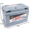 AKO Prestige (PETLAS ÜRETİMİ) 12 V 72 Ah 700 A (EN) EFB Start-Stop Akü