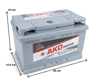AKO Prestige (PETLAS ÜRETİMİ) 12 V 72 Ah 700 A (EN) EFB Start-Stop Akü